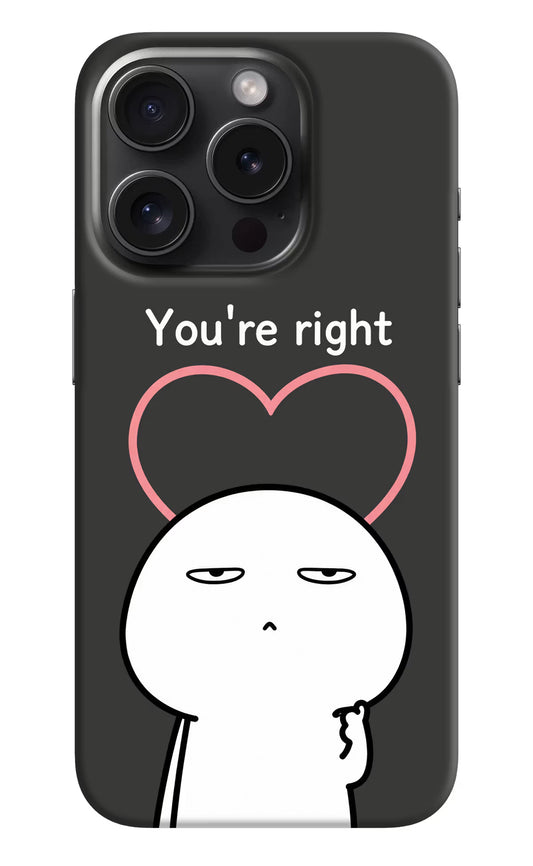 You're Right iPhone 15 Pro Max Hard Case Back Cover by Casekaro
