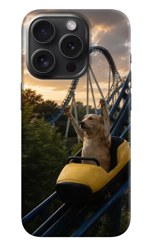 Rollercoaster Dog iPhone 15 Pro Max Hard Case Back Cover by Casekaro