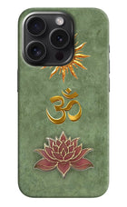 Om & Lotus iPhone 15 Pro Max Back Cover