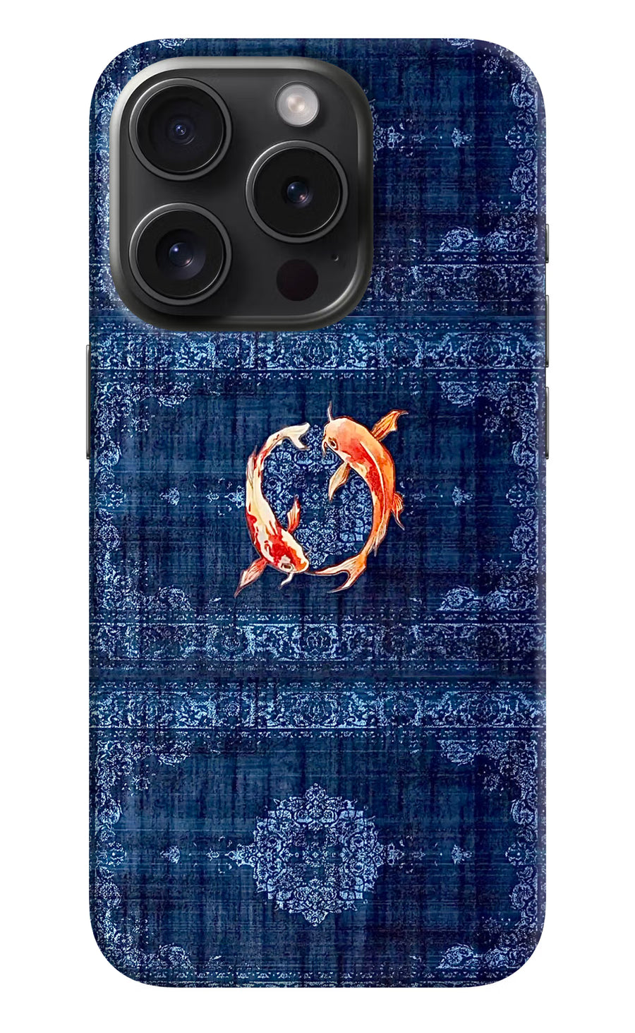 Koi Blue iPhone 15 Pro Max Back Cover, Hard case