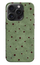 Green Stars iPhone 15 Pro Max Hard Case Back Cover by Casekaro