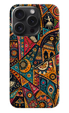 Folk Print iPhone 15 Pro Max Hard Case Back Cover by Casekaro