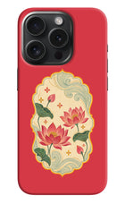Pink Lotus iPhone 15 Pro Max Back Cover