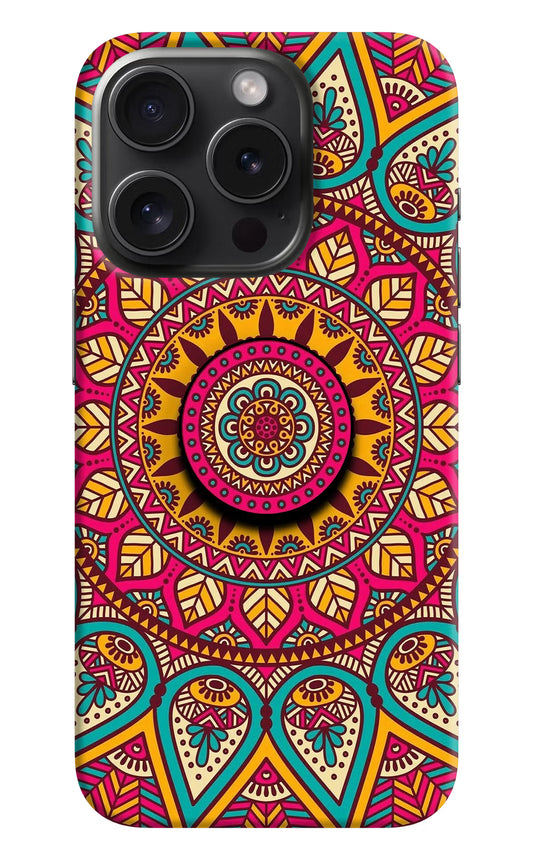 Mandala iPhone 15 Pro Max Pop Case by Casekaro