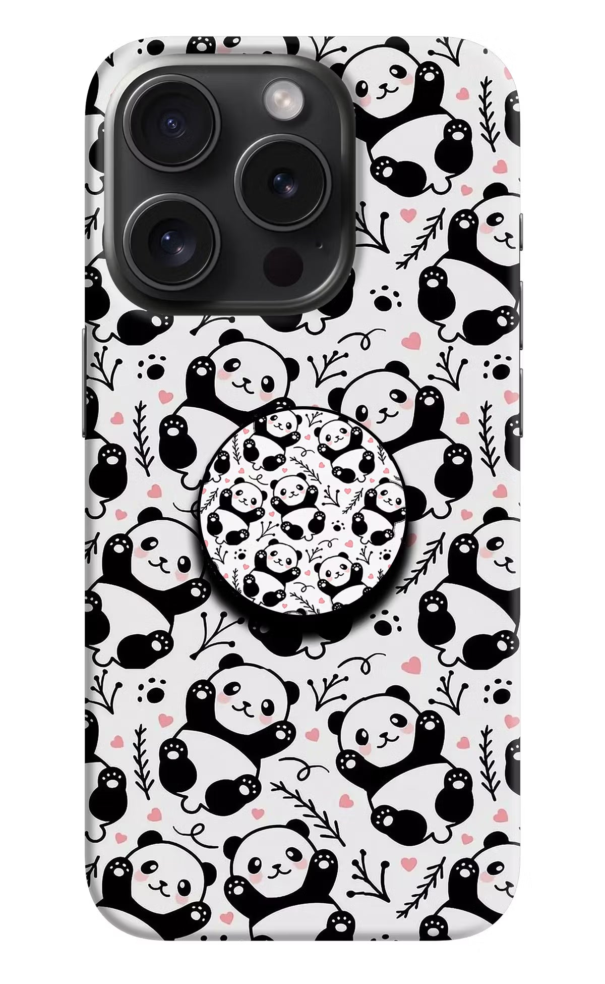 Cute Panda iPhone 15 Pro Max Pop Case by Casekaro