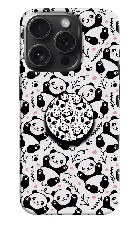 Cute Panda iPhone 15 Pro Max Pop Case by Casekaro