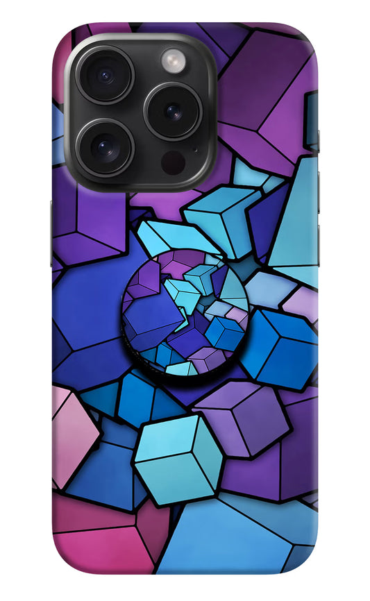 Cubic Abstract iPhone 15 Pro Max Pop Case by Casekaro