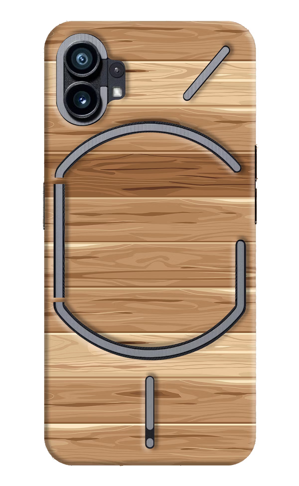 Wooden Vector Nothing Phone 1 Hard Case Back Cover by Casekaro