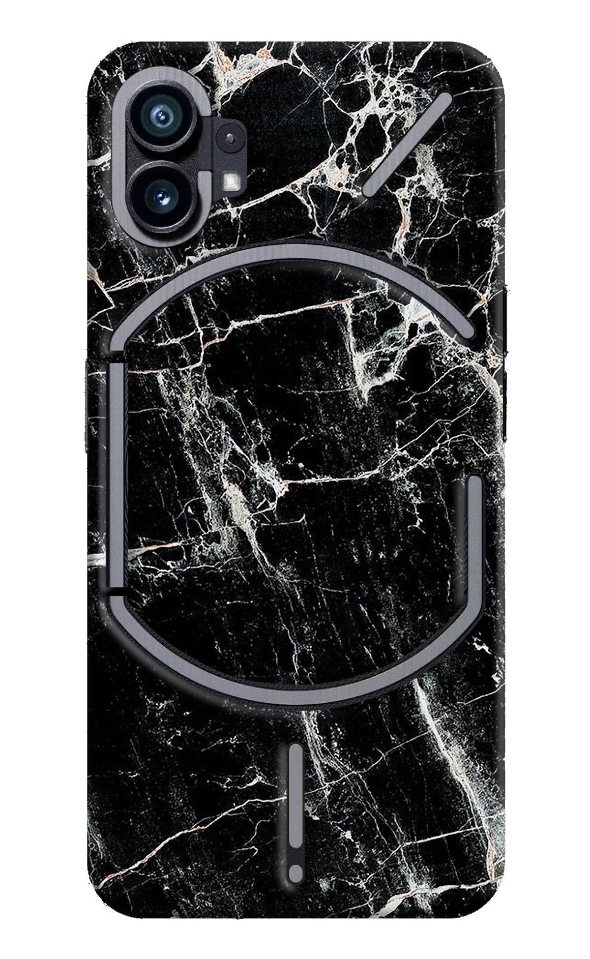 Black Marble Texture Nothing Phone 1 Hard Case Back Cover by Casekaro