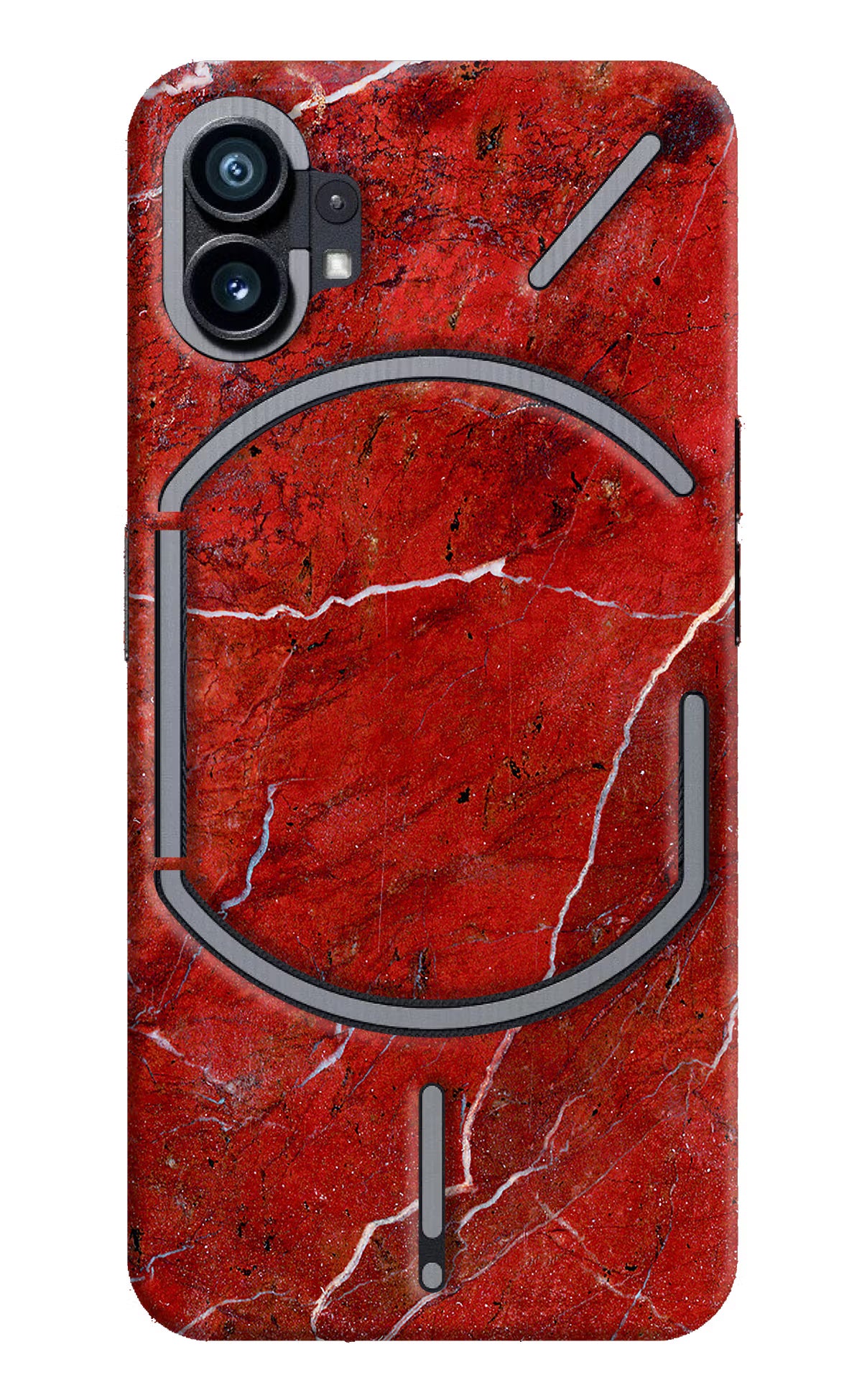 Red Marble Design Nothing Phone 1 Hard Case Back Cover by Casekaro