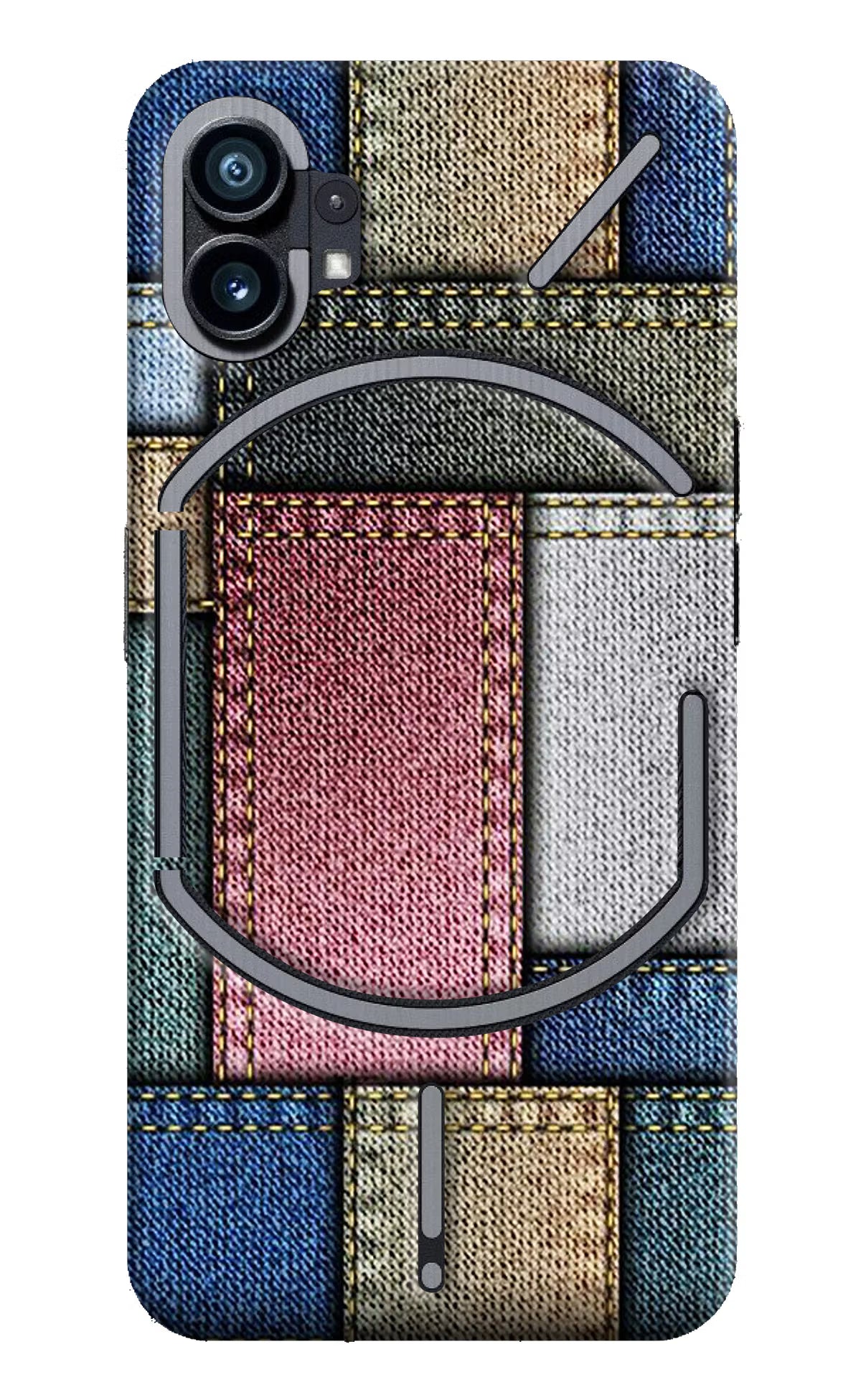 Multicolor Jeans Nothing Phone 1 Hard Case Back Cover by Casekaro