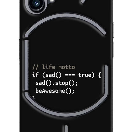 Life Motto Code Nothing Phone 1 Hard Case Back Cover by Casekaro