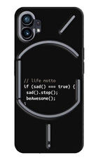 Life Motto Code Nothing Phone 1 Hard Case Back Cover by Casekaro