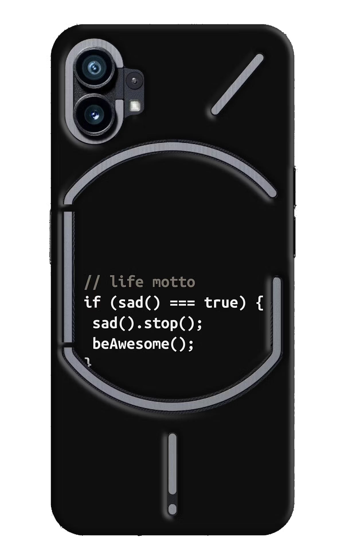 Life Motto Code Nothing Phone 1 Hard Case Back Cover by Casekaro