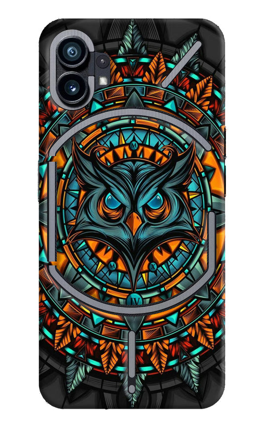 Angry Owl Art Nothing Phone 1 Hard Case Back Cover by Casekaro
