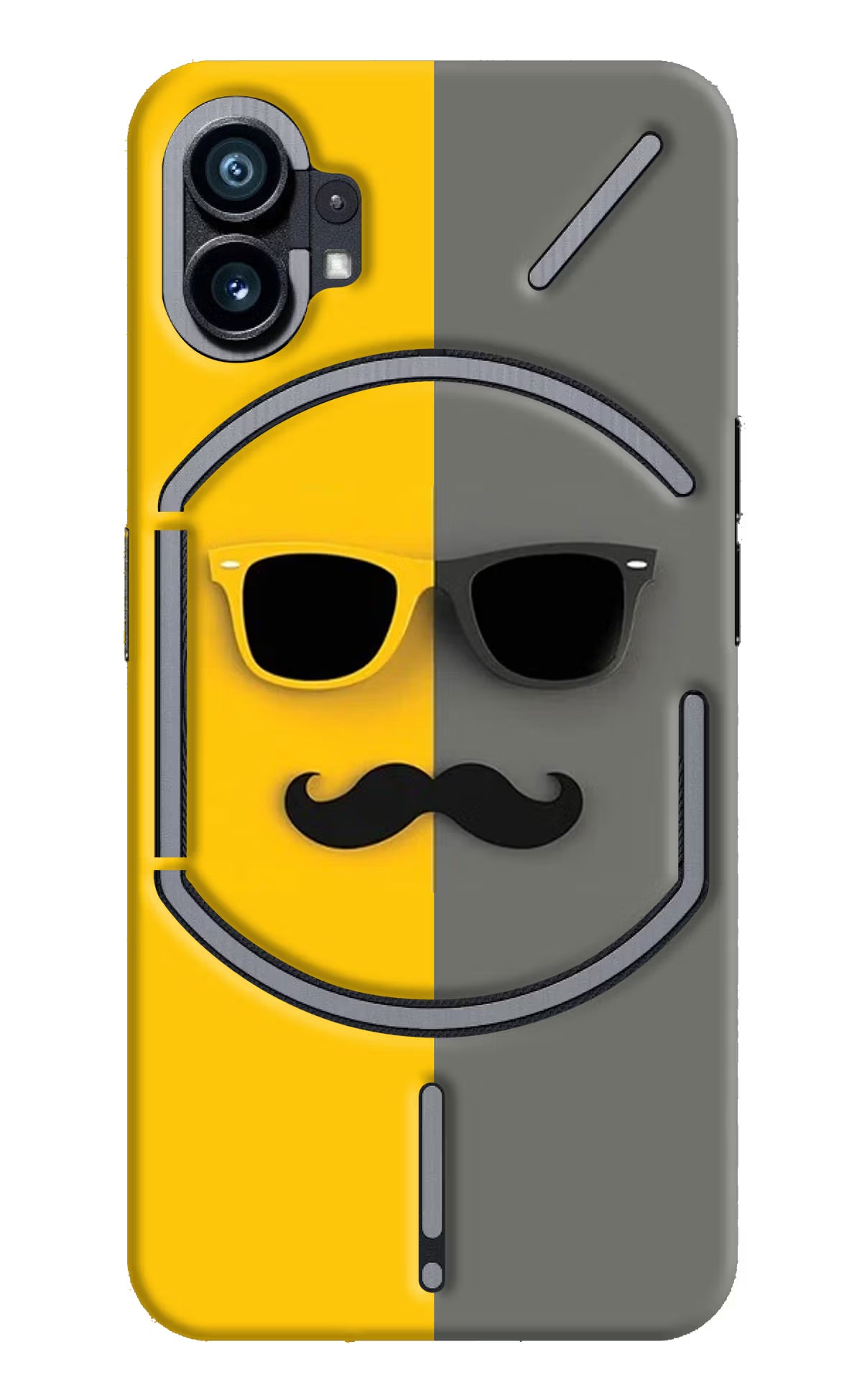 Sunglasses with Mustache Nothing Phone 1 Hard Case Back Cover by Casekaro