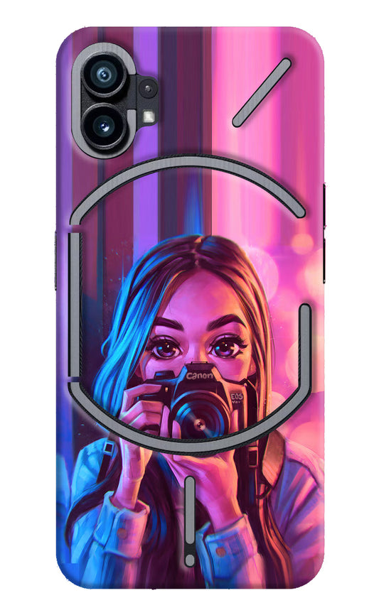 Girl Photographer Nothing Phone 1 Hard Case Back Cover by Casekaro