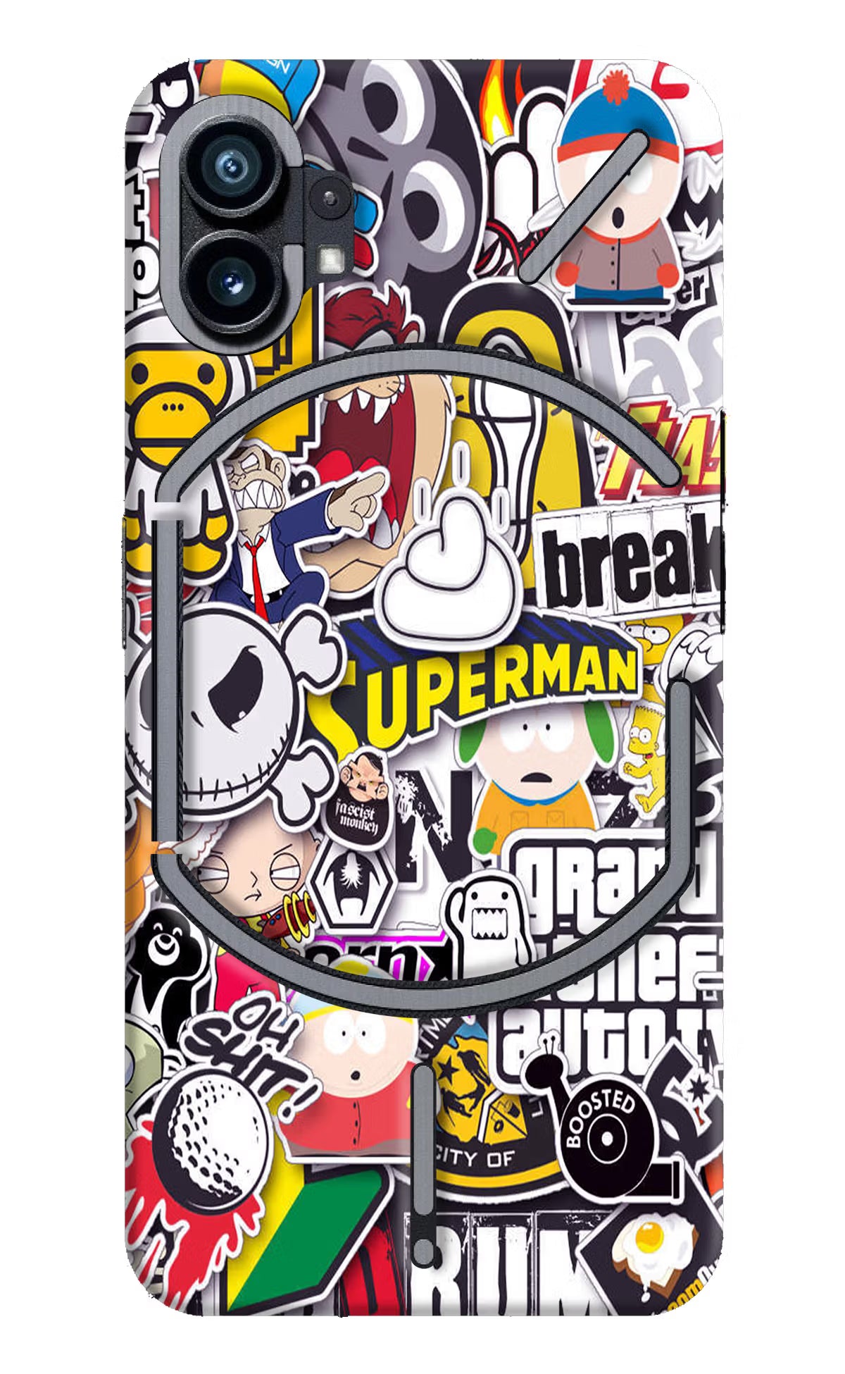 Sticker Bomb Nothing Phone 1 Hard Case Back Cover by Casekaro