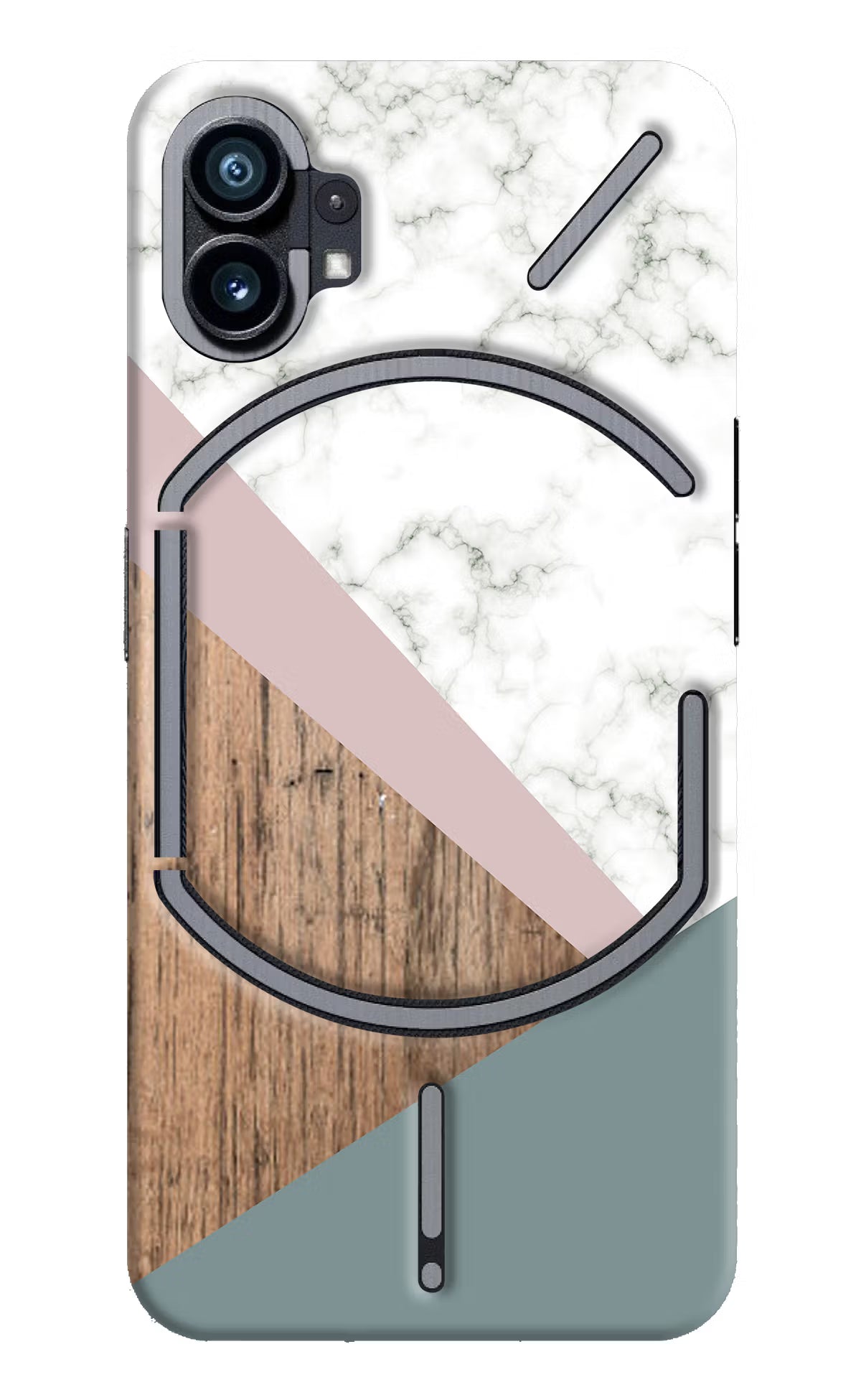 Marble wood Abstract Nothing Phone 1 Hard Case Back Cover by Casekaro