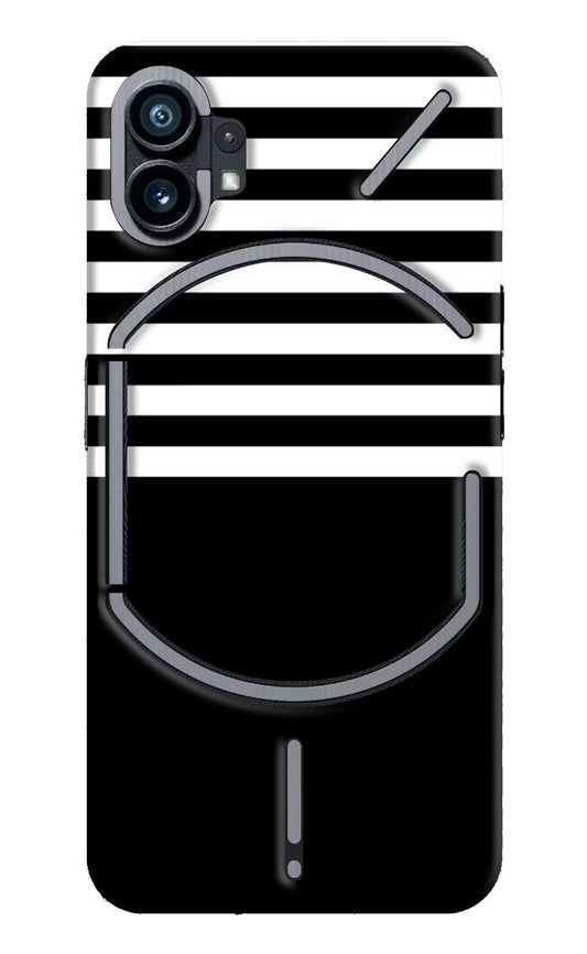 Black and White Print Nothing Phone 1 Hard Case Back Cover by Casekaro