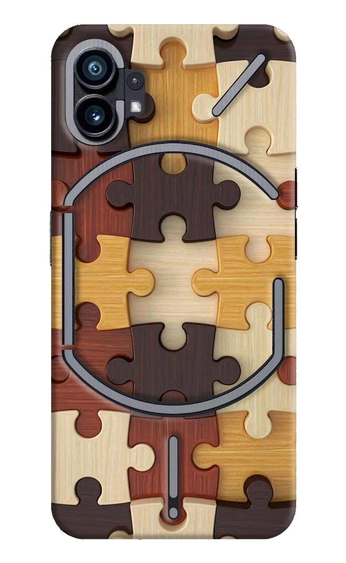 Wooden Puzzle Nothing Phone 1 Hard Case Back Cover by Casekaro