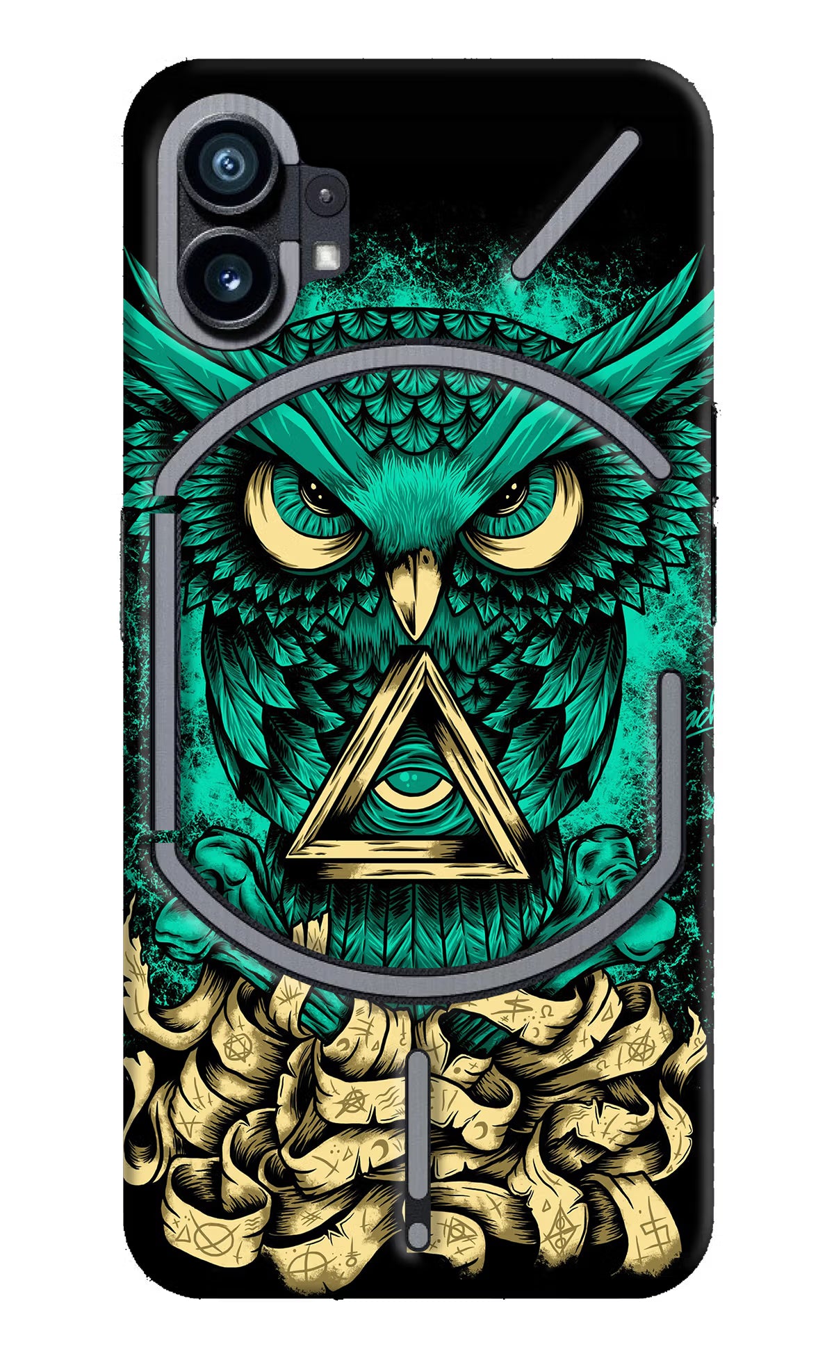 Green Owl Nothing Phone 1 Hard Case Back Cover by Casekaro