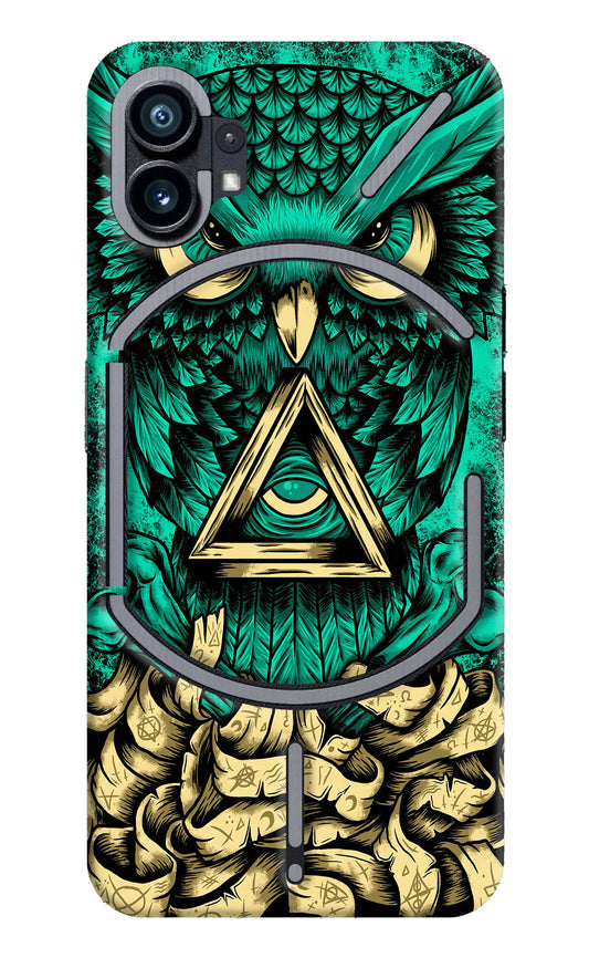 Green Owl Nothing Phone 1 Hard Case Back Cover by Casekaro
