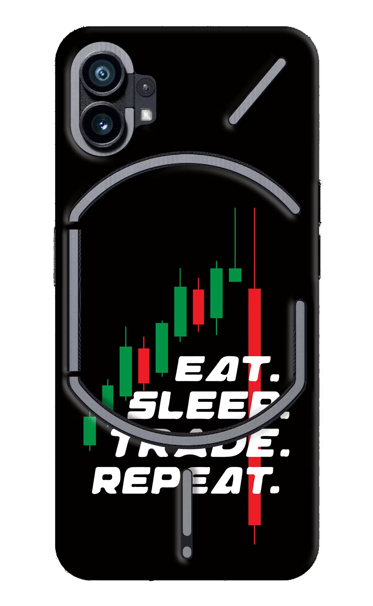 Eat Sleep Trade Repeat Nothing Phone 1 Hard Case Back Cover by Casekaro