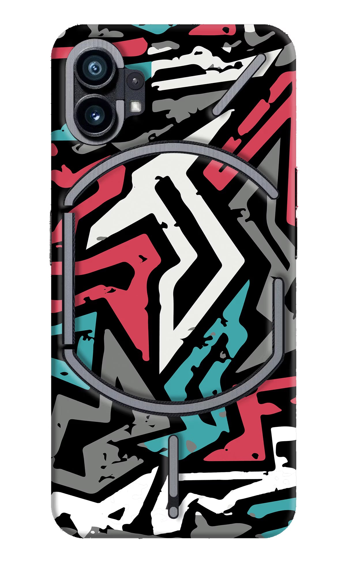 Geometric Graffiti Nothing Phone 1 Hard Case Back Cover by Casekaro