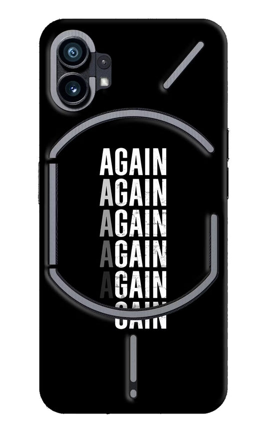 Again Again Gain Nothing Phone 1 Hard Case Back Cover by Casekaro