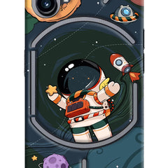 Cartoon Astronaut Nothing Phone 1 Hard Case Back Cover by Casekaro