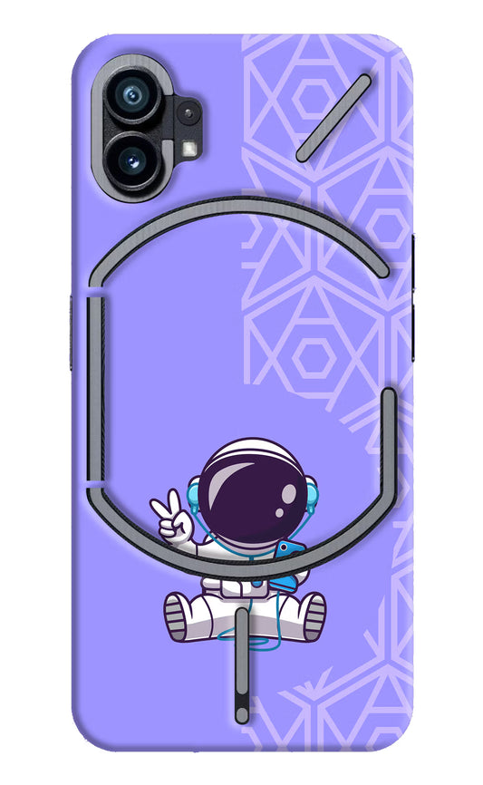 Cute Astronaut Chilling Nothing Phone 1 Hard Case Back Cover by Casekaro