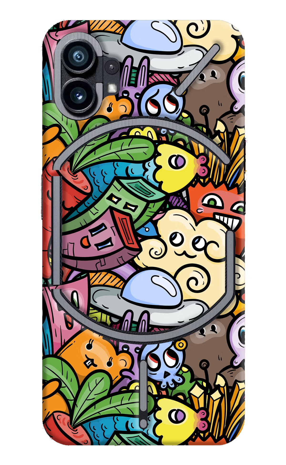 Veggie Doodle Nothing Phone 1 Hard Case Back Cover by Casekaro