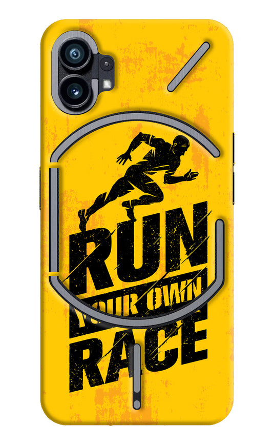 Run Your Own Race Nothing Phone 1 Hard Case Back Cover by Casekaro