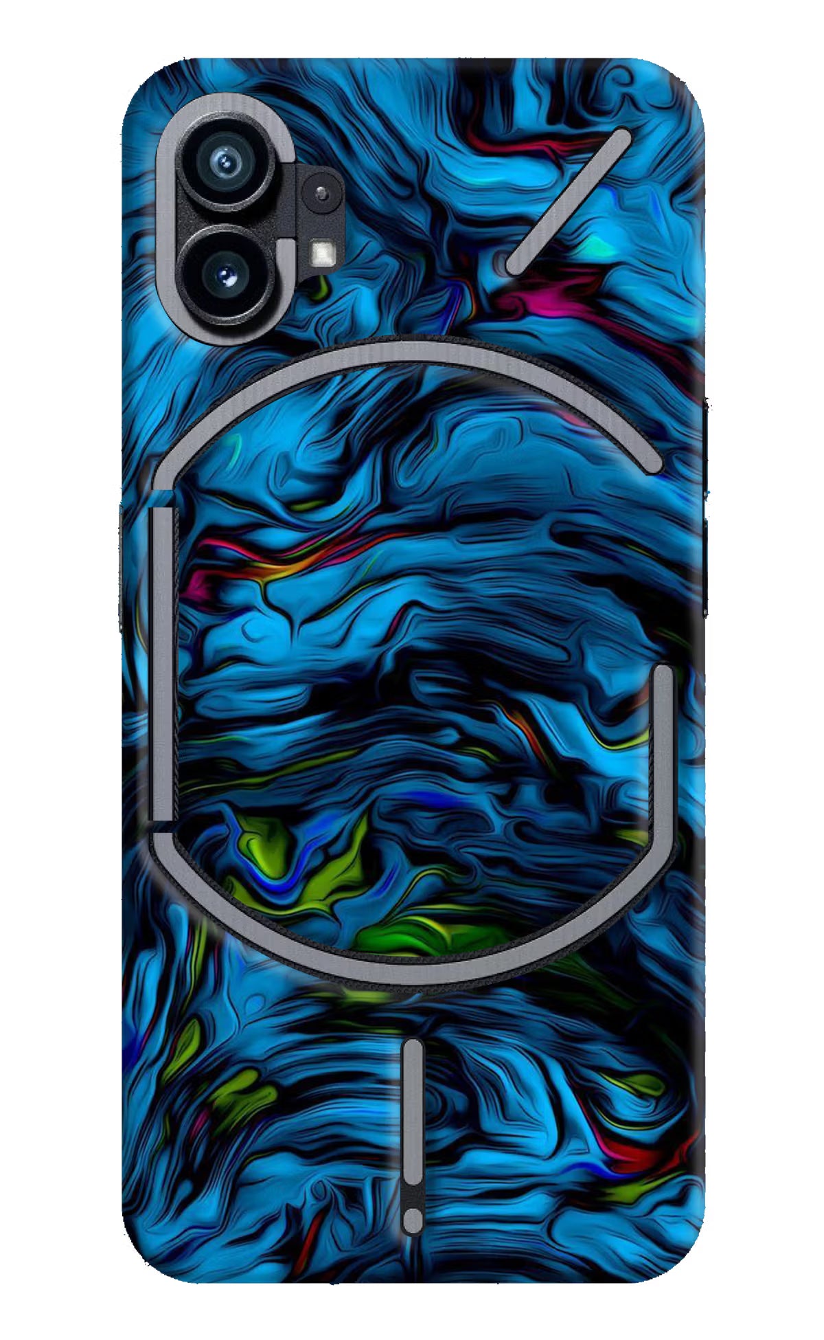 Dark Blue Abstract Nothing Phone 1 Hard Case Back Cover by Casekaro