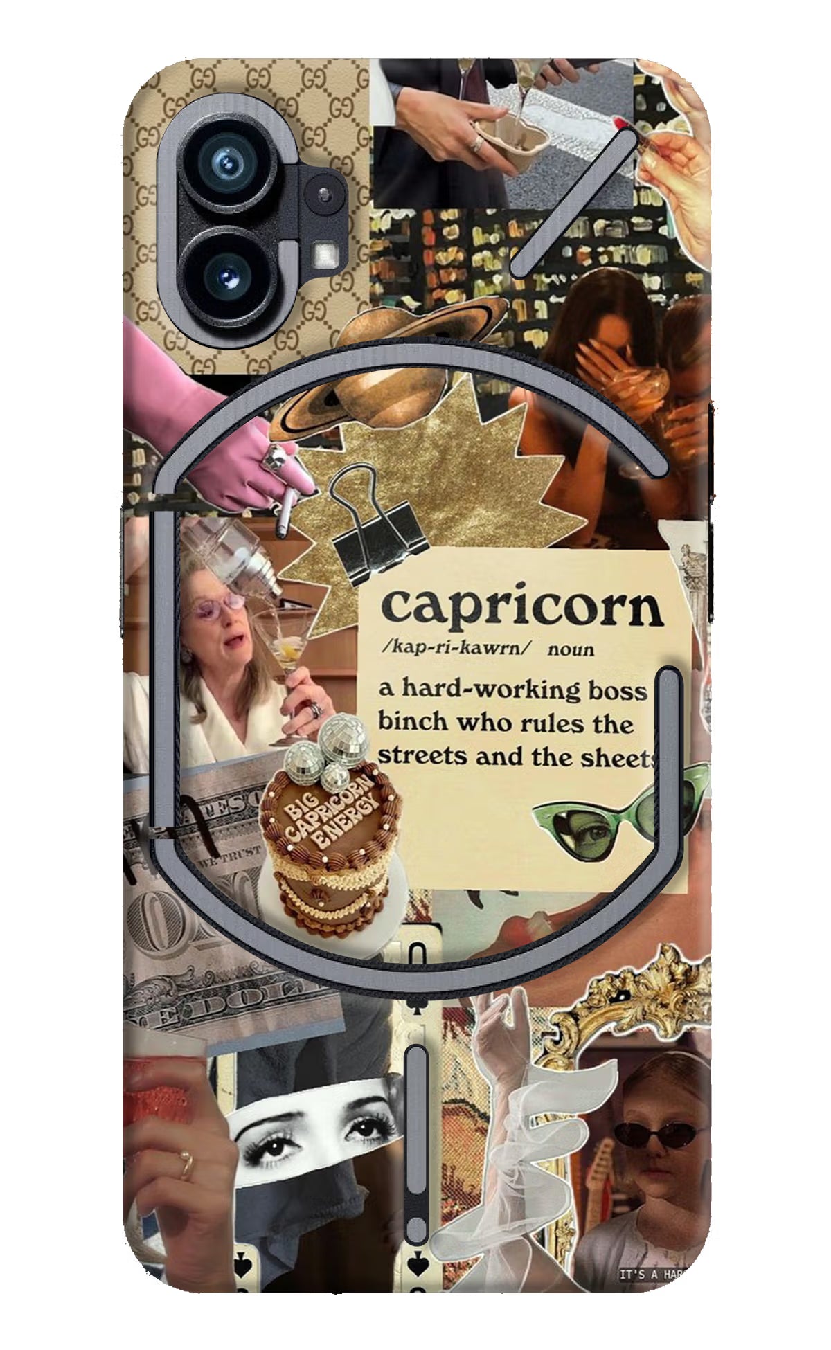 Capricorn Zodiac Nothing Phone 1 Hard Case Back Cover by Casekaro