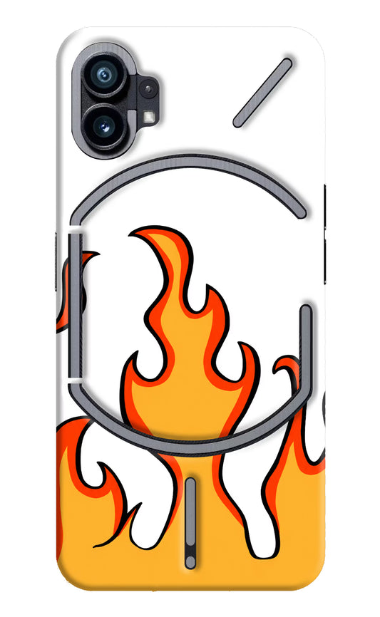 Fired Up – White Nothing Phone 1 Hard Case Back Cover by Casekaro