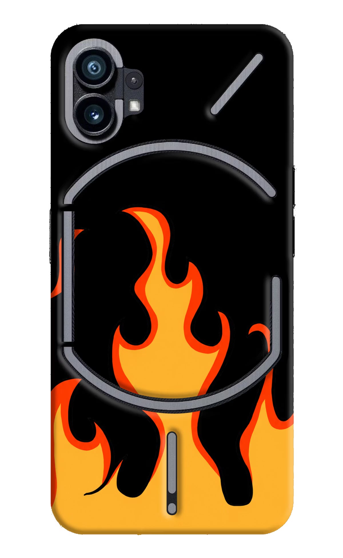 Fired Up – Black Nothing Phone 1 Hard Case Back Cover by Casekaro