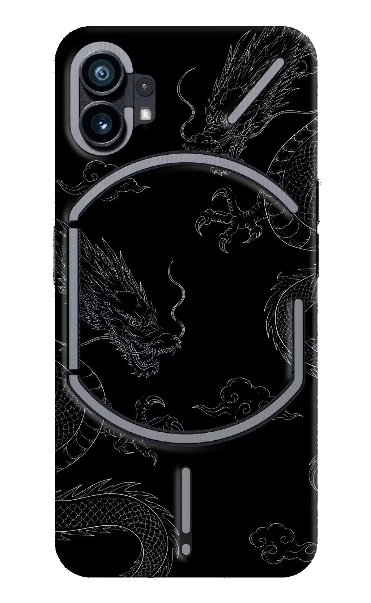 Twin Dragons Nothing Phone 1 Hard Case Back Cover by Casekaro