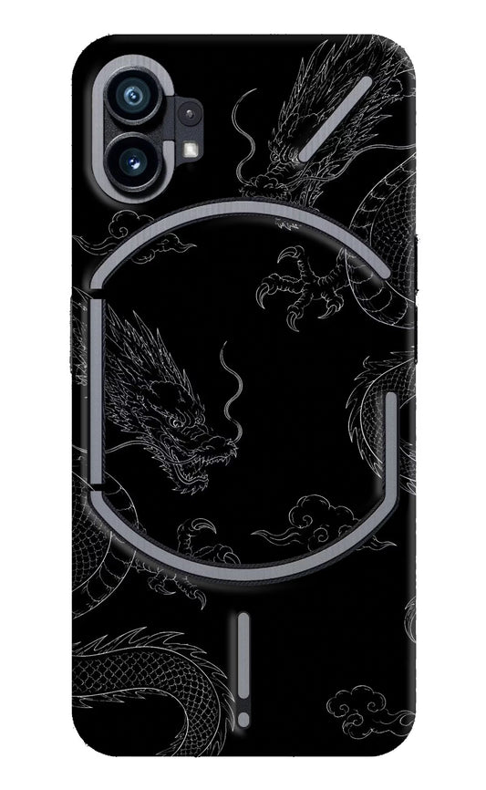Twin Dragons Nothing Phone 1 Hard Case Back Cover by Casekaro