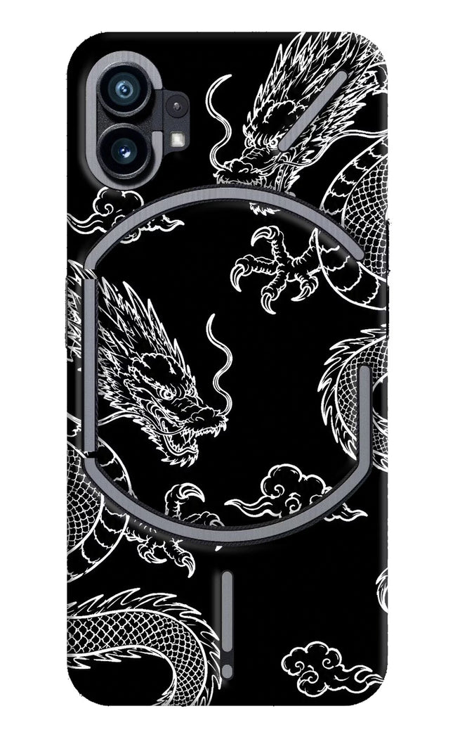 Twin Dragons Nothing Phone 1 Hard Case Back Cover by Casekaro