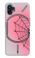 Pink Web Nothing Phone 1 Hard Case Back Cover by Casekaro