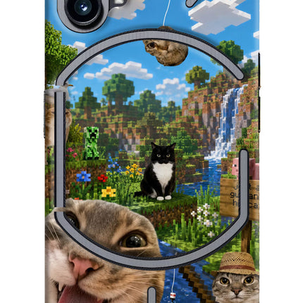 Minecraft Cat Chaos Nothing Phone 1 Hard Case Back Cover by Casekaro