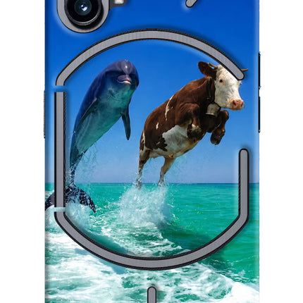 Dolphin vs Cow Nothing Phone 1 Hard Case Back Cover by Casekaro