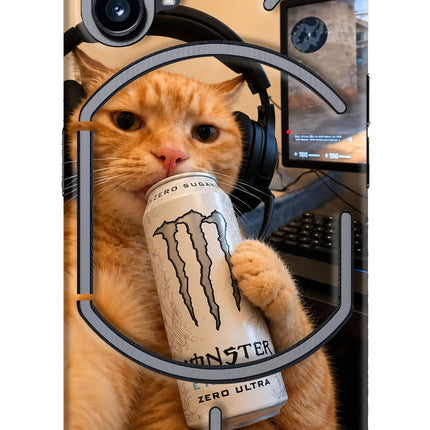 Gamer Cat Energy Nothing Phone 1 Hard Case Back Cover by Casekaro