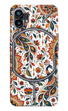 White Mayura Nothing Phone 1 Hard Case Back Cover by Casekaro