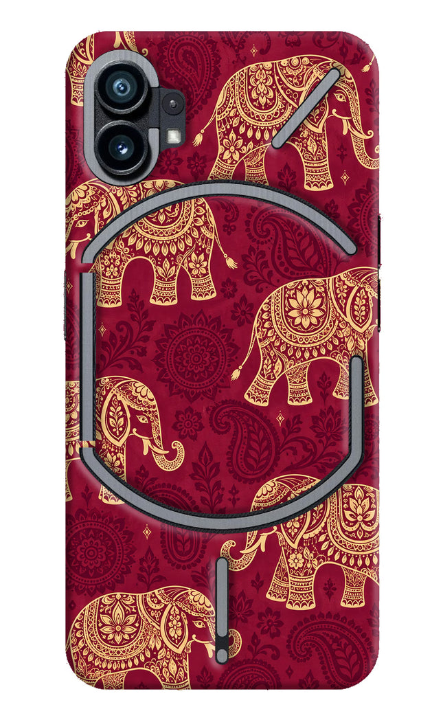 Maroon Elephant Nothing Phone 1 Hard Case Back Cover by Casekaro