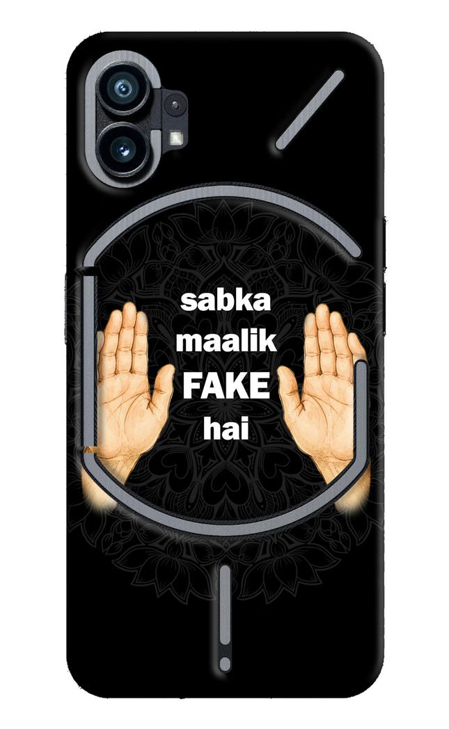 Sabka Malik Fake Nothing Phone 1 Hard Case Back Cover by Casekaro