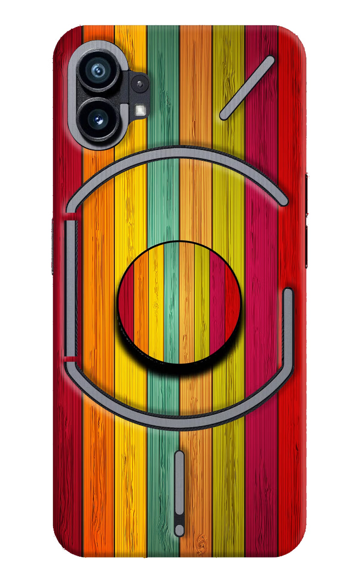 Multicolor Wooden Nothing Phone 1 Pop Case by Casekaro