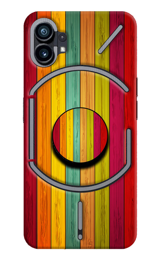 Multicolor Wooden Nothing Phone 1 Pop Case by Casekaro